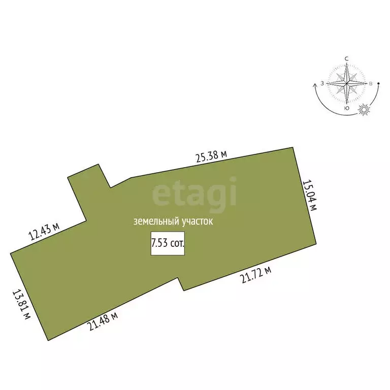 Участок в село Казанское, улица Мира (7.53 м) - Фото 1