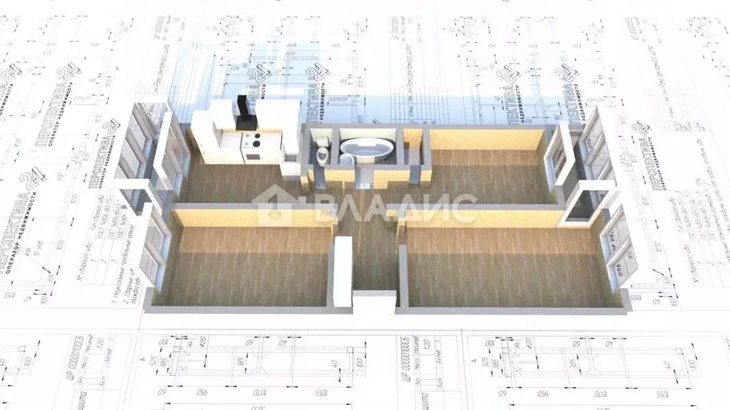 3-к кв. Иркутская область, Ангарск 17А мкр, 25 (58.6 м) - Фото 2