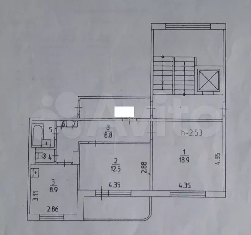 2-к. квартира, 53,1 м, 8/10 эт. - Фото 0