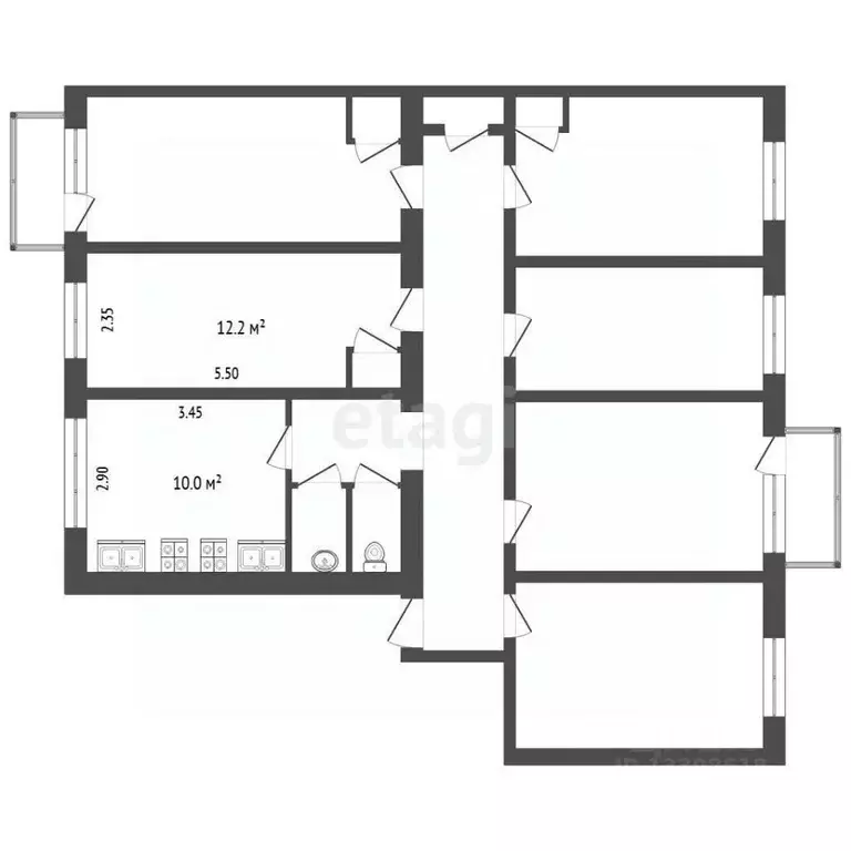 Комната Омская область, Омск ул. 5-я Кордная, 19 (12.2 м) - Фото 2