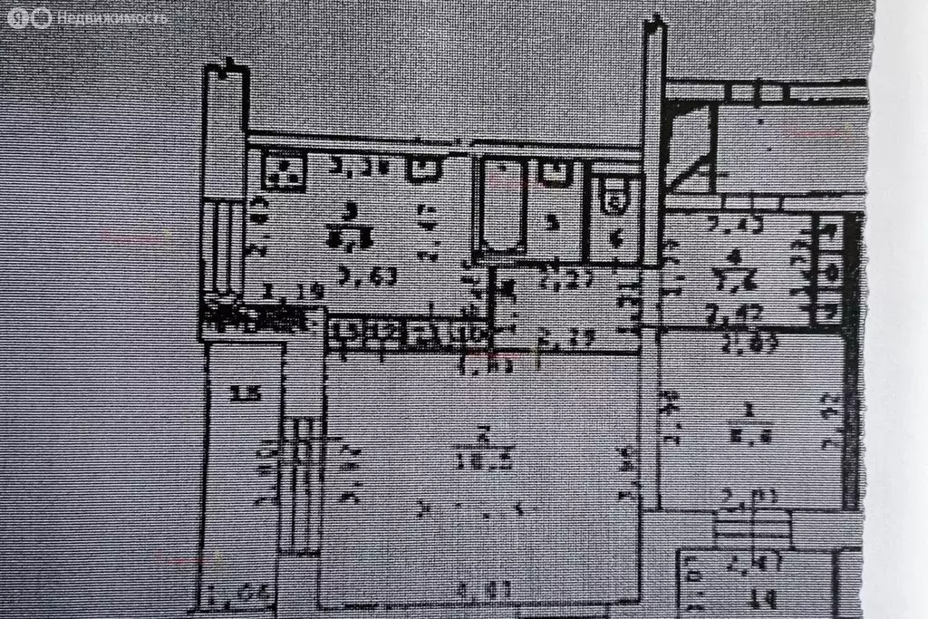 2к в -комнатной квартире (14.5 м) - Фото 1
