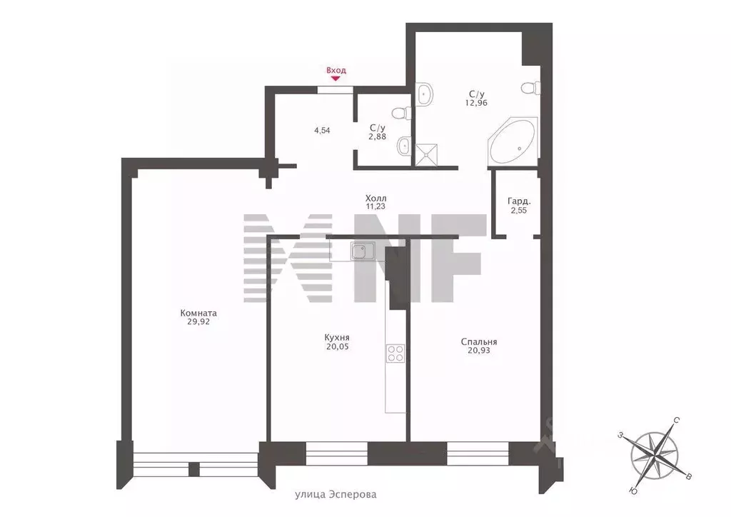 2-к кв. Санкт-Петербург Депутатская ул., 26 (104.6 м) - Фото 2