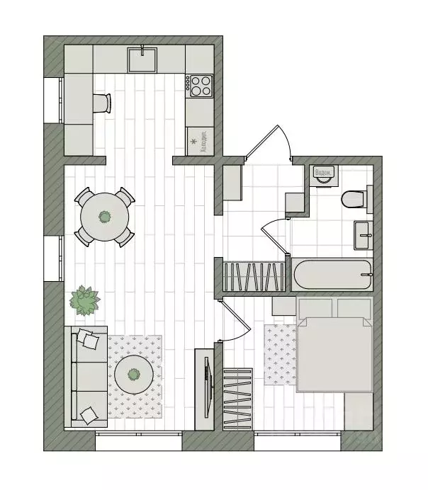 2-к кв. Кировская область, Киров бул. Прибрежный, 6 (41.5 м) - Фото 1