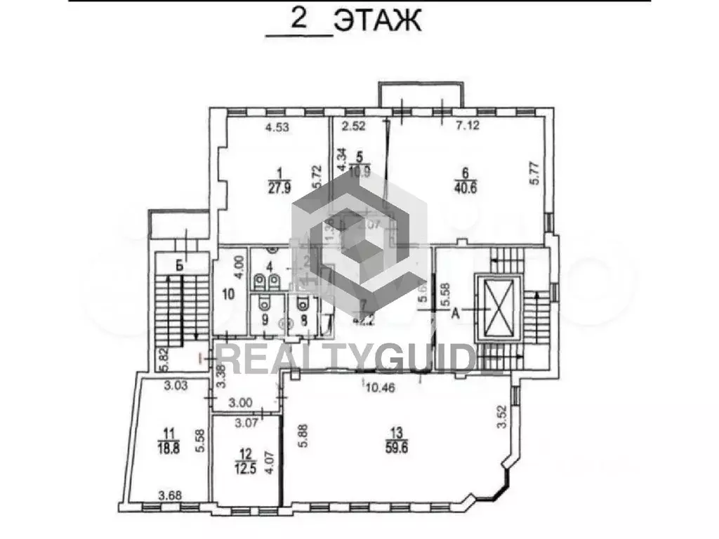 1225 м2 Административное здание  Доброслободская, 8с4  B - Фото 1