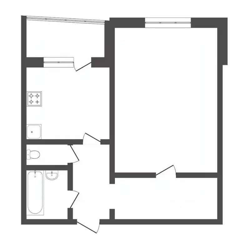 1-к кв. Тюменская область, Тюмень ул. Николая Семенова, 25к1 (43.3 м) - Фото 1