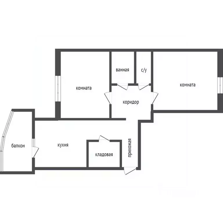2-к кв. Красноярский край, Красноярск ул. Михаила Годенко, 1 (62.2 м) - Фото 2
