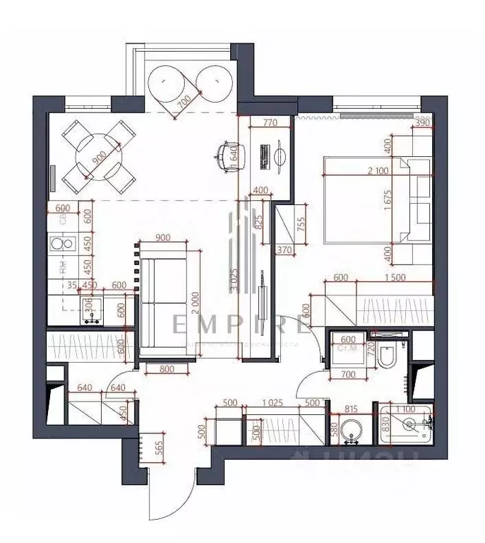 2-к кв. Москва Выборгская ул., 9/1 (47.0 м) - Фото 1