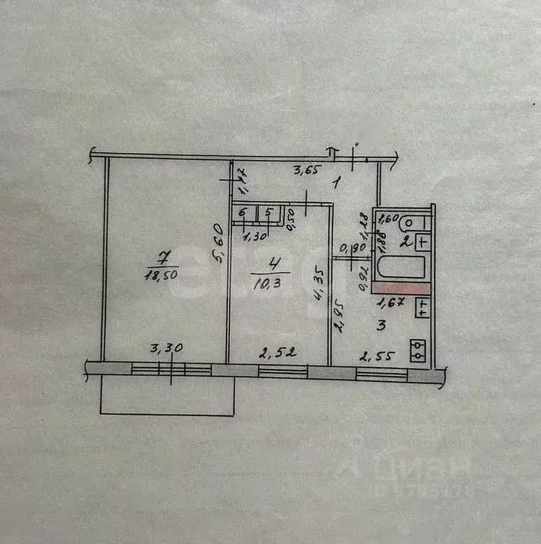 2-к кв. Татарстан, Казань ул. Шамиля Усманова, 20 (43.8 м) - Фото 1