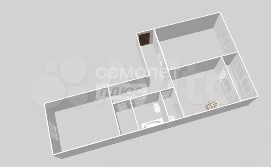 2-к. квартира, 50 м, 5/6 эт. - Фото 1