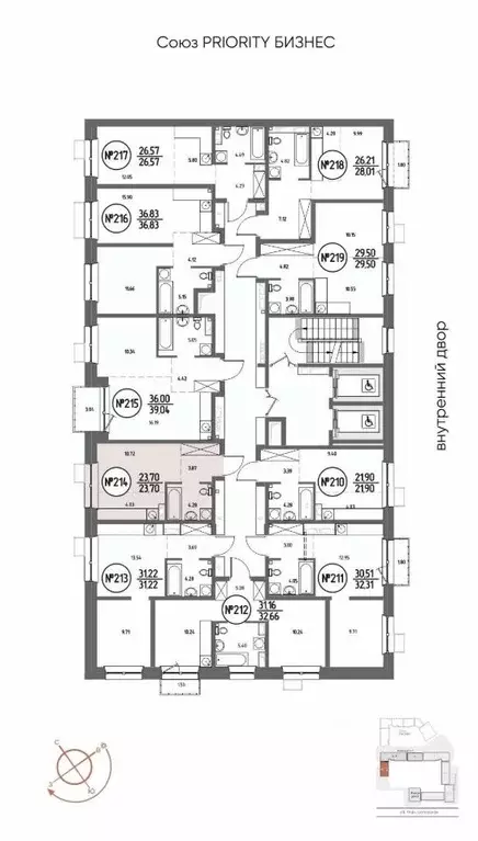 Студия Иркутская область, Иркутск Макс жилой комплекс (23.7 м) - Фото 2