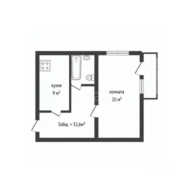 4-к кв. Брянская область, Брянск ул. Урицкого, 122 (98.3 м) - Фото 2