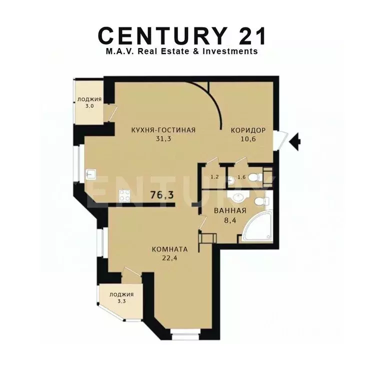 2-к кв. Санкт-Петербург Выборгское ш., 17к1 (82.0 м) - Фото 2