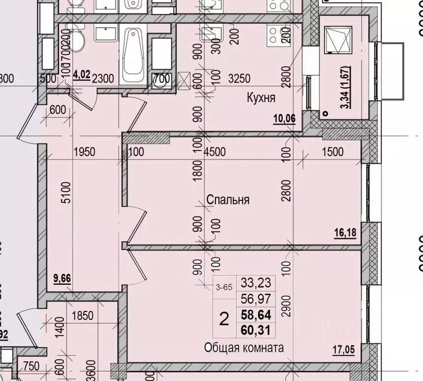 2-к кв. Саха (Якутия), Якутск ул. Чкалова (58.64 м) - Фото 0