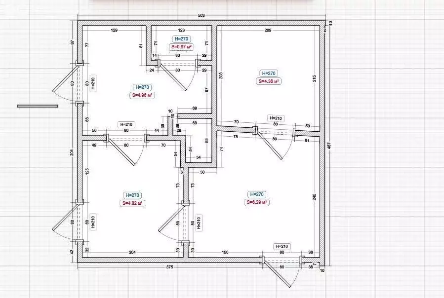 2-комнатная квартира: Магас, улица Эльберта Нальгиева, 24А (65 м) - Фото 0