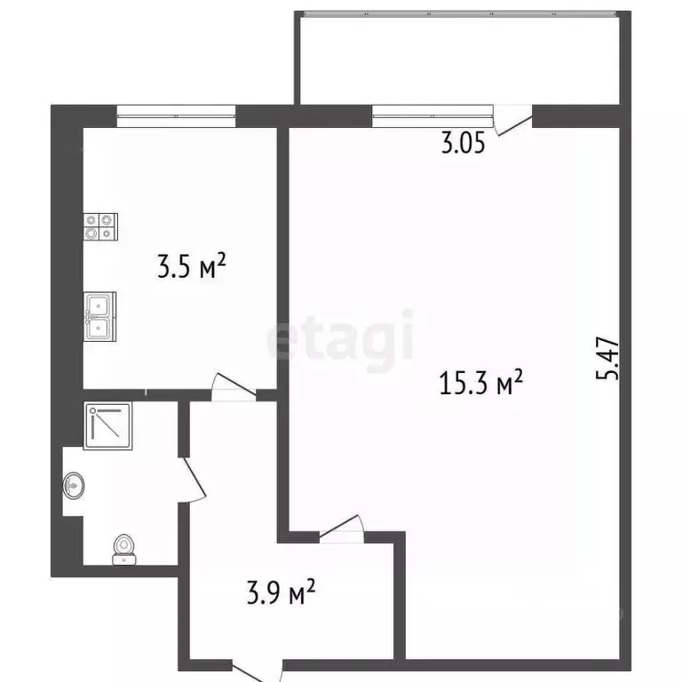 1-к кв. Ярославская область, Ярославль Автозаводская ул., 59 (24.4 м) - Фото 1