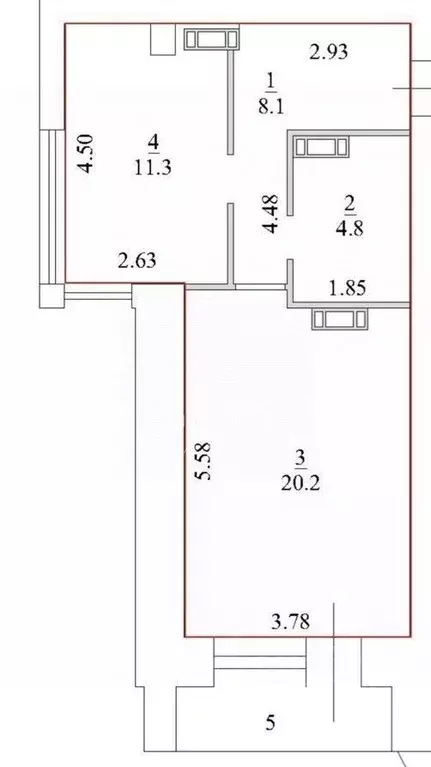 2-к кв. Архангельская область, Архангельск Поморская ул., 34к3 (45.0 ... - Фото 1