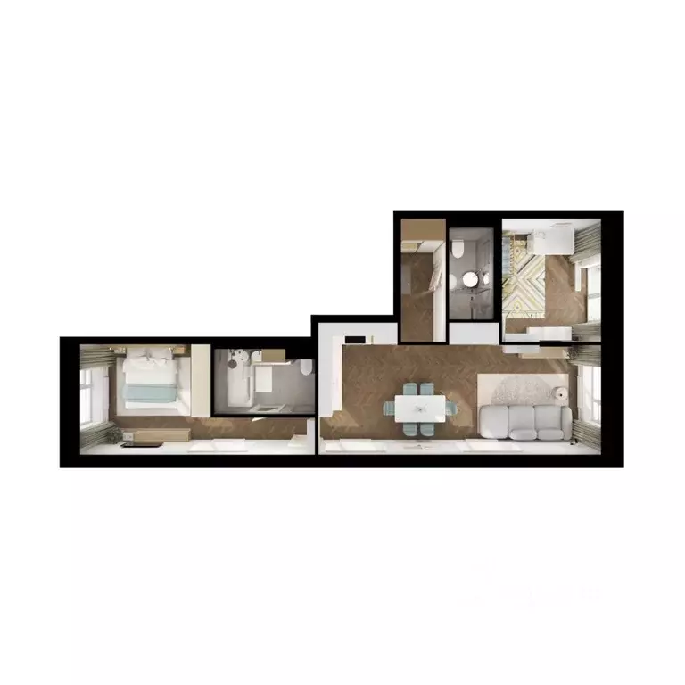 2-к кв. Бурятия, Улан-Удэ ул. Шмидта, 37А (59.77 м) - Фото 1