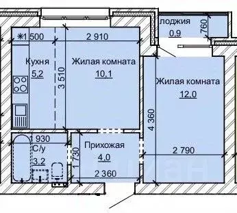 2-к кв. Алтайский край, Барнаул ул. Анатолия (35.4 м) - Фото 0