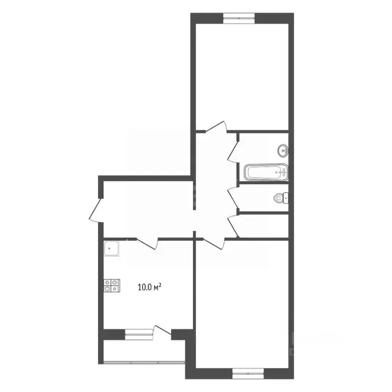 2-к кв. Тамбовская область, Тамбов Ореховая ул., 6 (64.6 м) - Фото 2