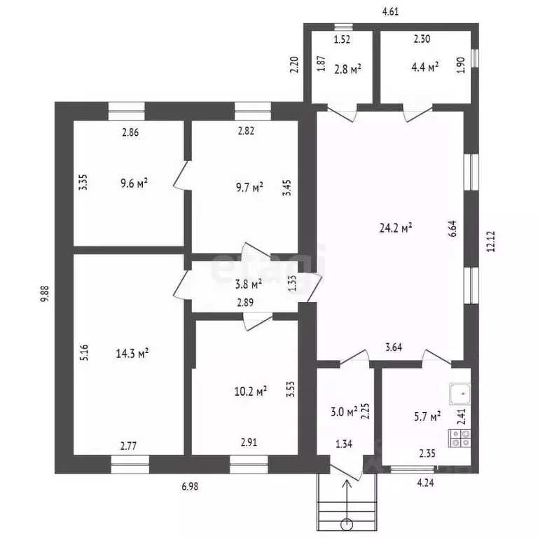 Дом в Крым, Сакский район, Лесновское с/пос, с. Куликовка ул. Мирная ... - Фото 2