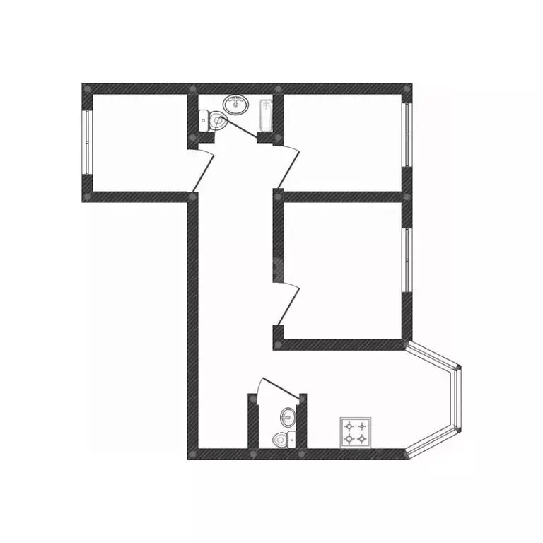 3-к кв. Смоленская область, Смоленск Кловская ул., 23а (83.0 м) - Фото 2