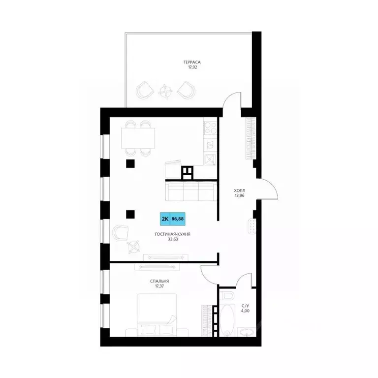 2-к кв. Дагестан, Дербент  (86.88 м) - Фото 1