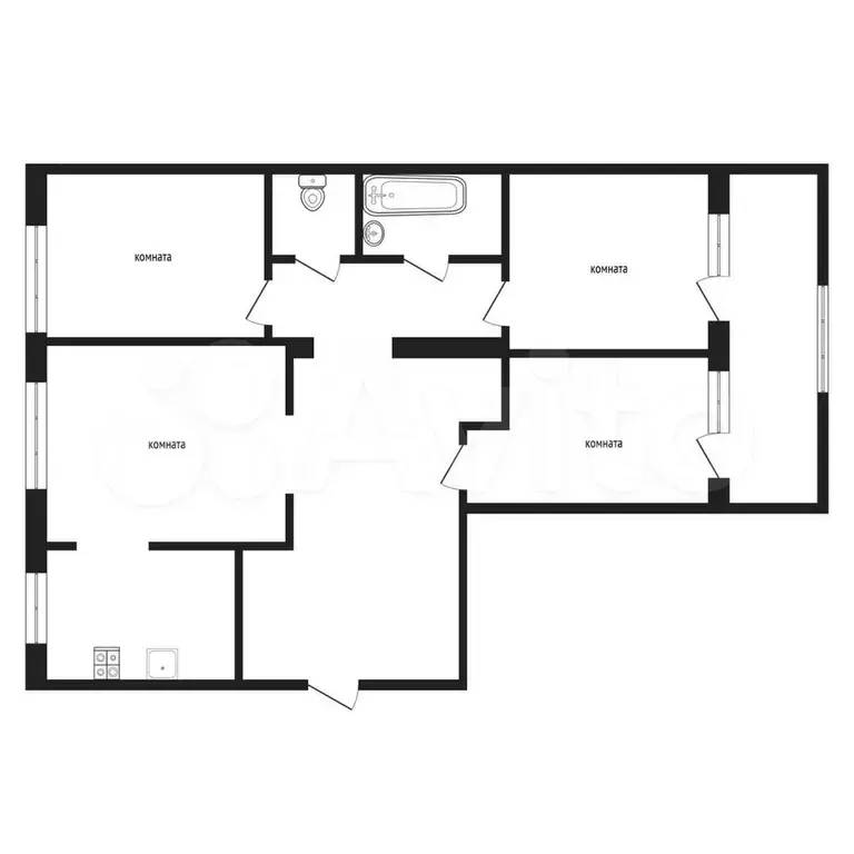 4-к. квартира, 76 м, 4/9 эт. - Фото 0