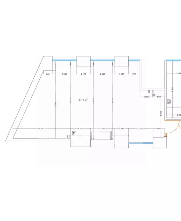 Помещение свободного назначения в Москва Ходынская ул., 2 (67 м) - Фото 1