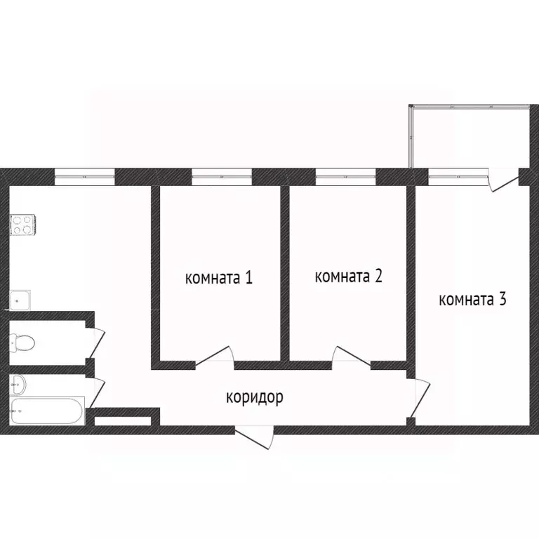 3-к кв. Бурятия, Улан-Удэ ул. Лимонова, 10 (67.8 м) - Фото 1