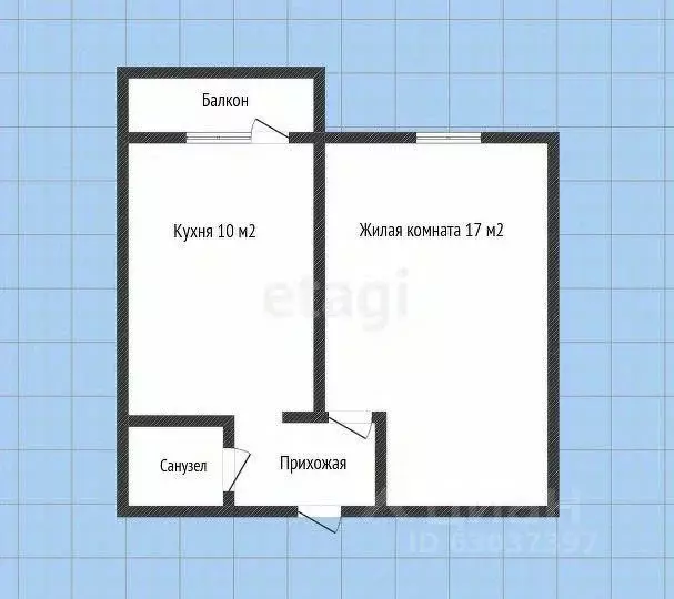 1-к кв. Краснодарский край, Горячий Ключ ул. Ярославского, 132Ск3 ... - Фото 1