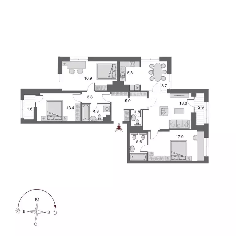 Продаётся 4-к квартира, 105.2 м - Фото 0