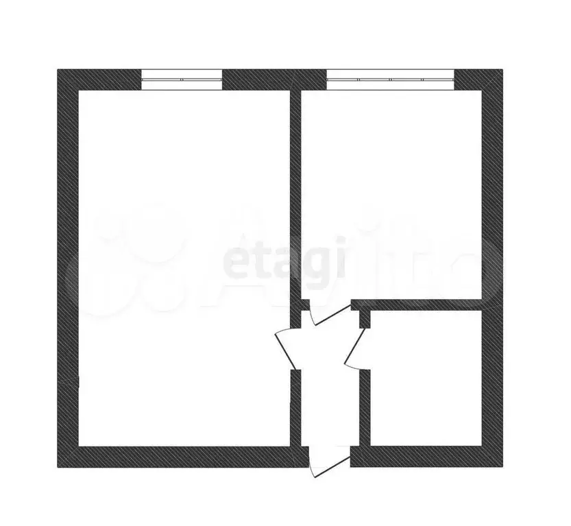 1-к. квартира, 30 м, 2/4 эт. - Фото 0