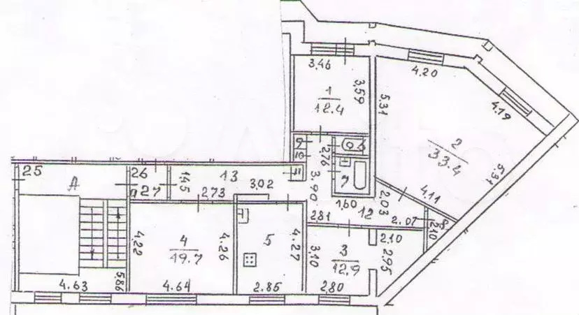 4-к. квартира, 116,1м, 2/9эт. - Фото 0