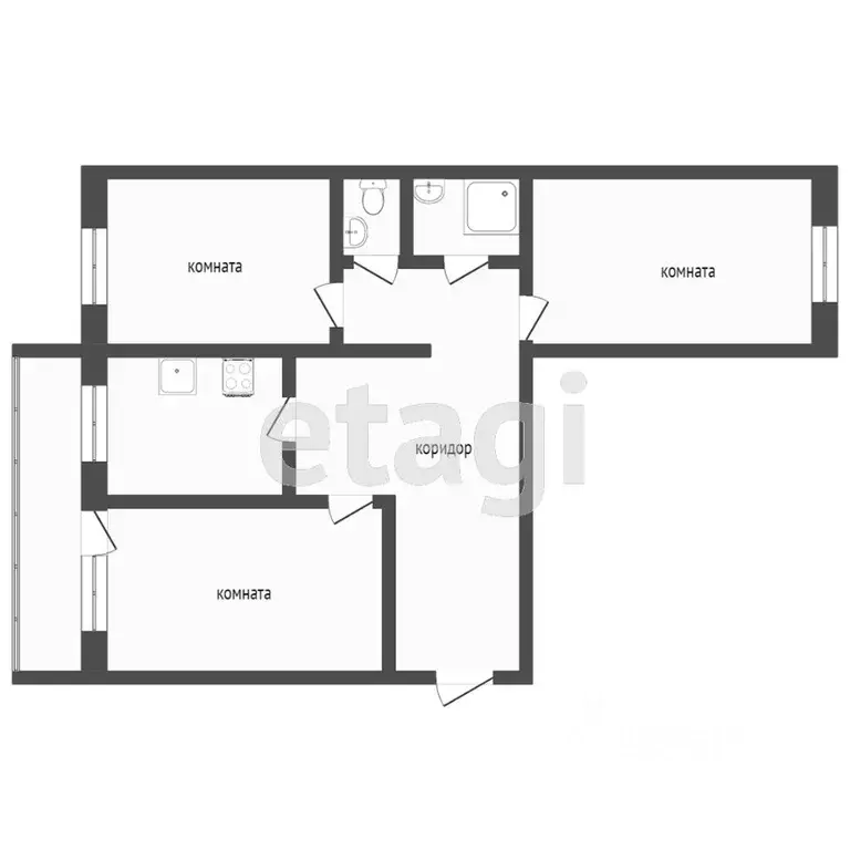 3-к кв. Ямало-Ненецкий АО, Новый Уренгой Сибирская ул., 17Б (71.0 м) - Фото 2