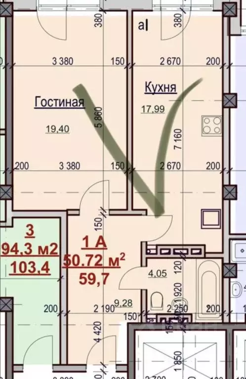 1-к кв. Карачаево-Черкесия, Черкесск 45 (60.0 м) - Фото 1