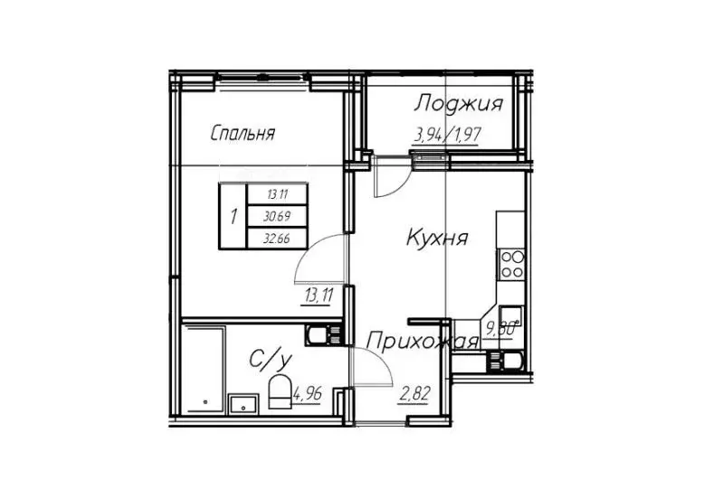 Квартира-студия: Оренбург, Северо-Восточный жилой район, микрорайон ... - Фото 1