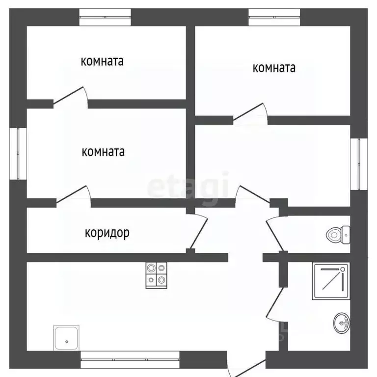 Дом в Ростовская область, Кагальницкий район, Кировская ст-ца Школьная ... - Фото 1