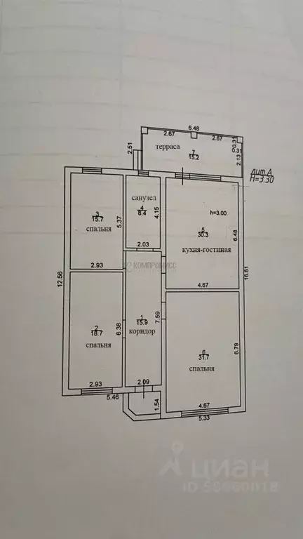 Дом в Краснодарский край, Краснодар Отделение № 1 ОПХ Колос мкр, ул. ... - Фото 2