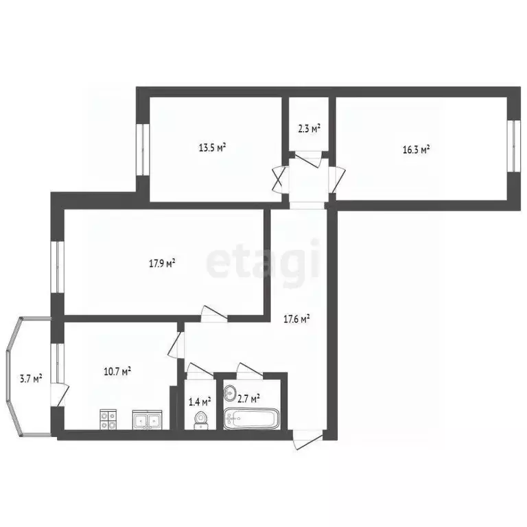 3-к кв. Ярославская область, Ярославль Суздальская ул., 89 (82.7 м) - Фото 0