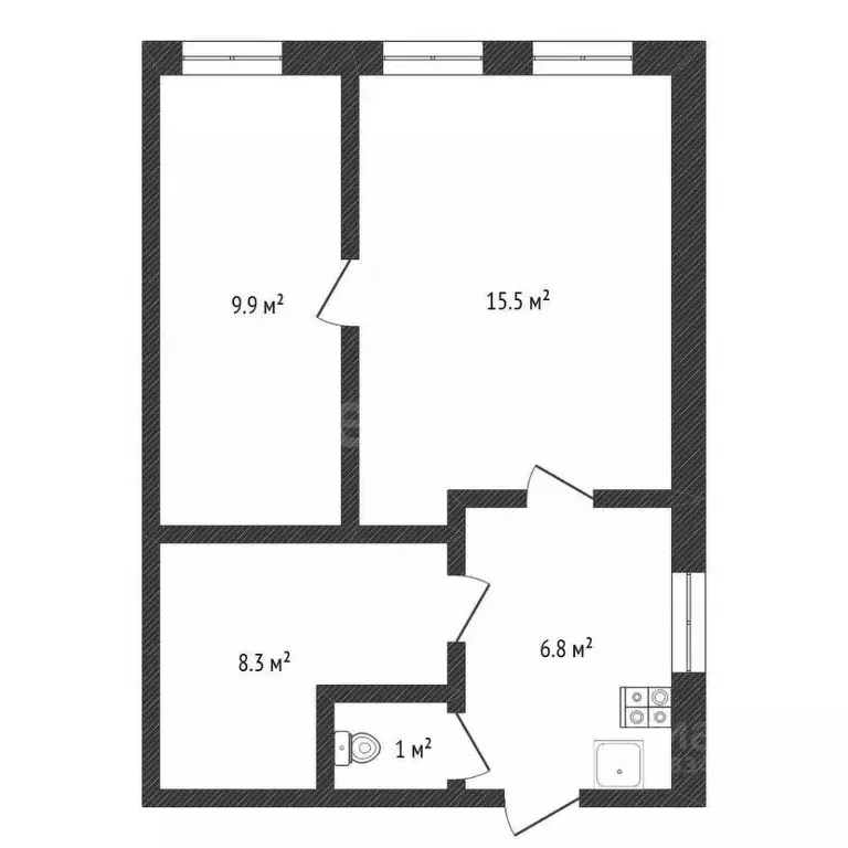4-к кв. Нижегородская область, Нижний Новгород ул. Литвинова, 40 (50.0 ... - Фото 2