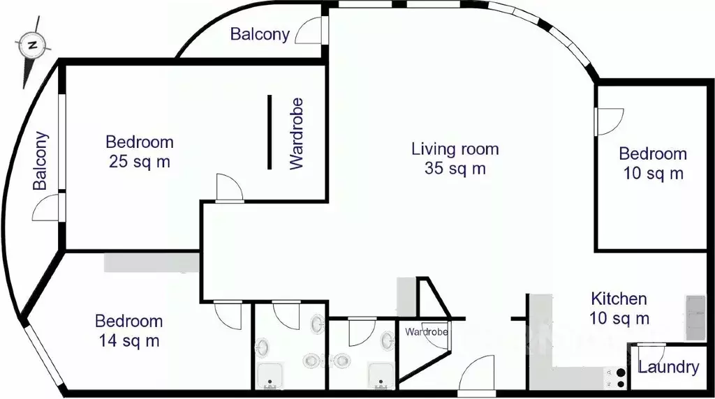 4-к кв. Москва 3-я Красногвардейская ул., 3 (130.0 м) - Фото 1