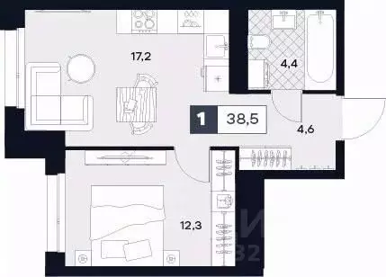 1-к кв. Москва Лодочная ул., 27К2 (38.5 м) - Фото 0