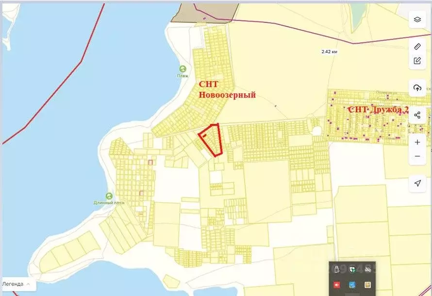 Участок в Крым, Евпатория городской округ, Новоозерное пгт пл. ... - Фото 0