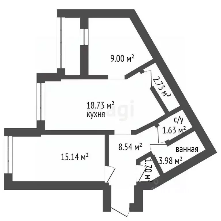 2-к кв. Воронежская область, Воронеж Херсонская ул., 21А (63.0 м) - Фото 2