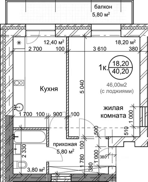 1-к кв. Новосибирская область, Новосибирск Серебряный пер., 11 (40.2 ... - Фото 0