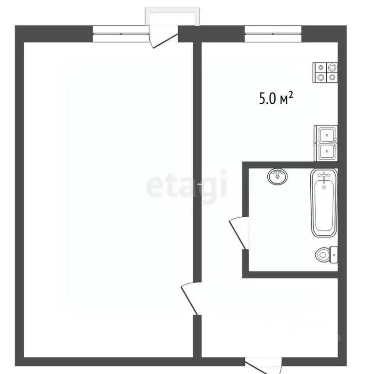 1-к кв. Тамбовская область, Тамбов ул. Чичканова, 127 (29.6 м) - Фото 1