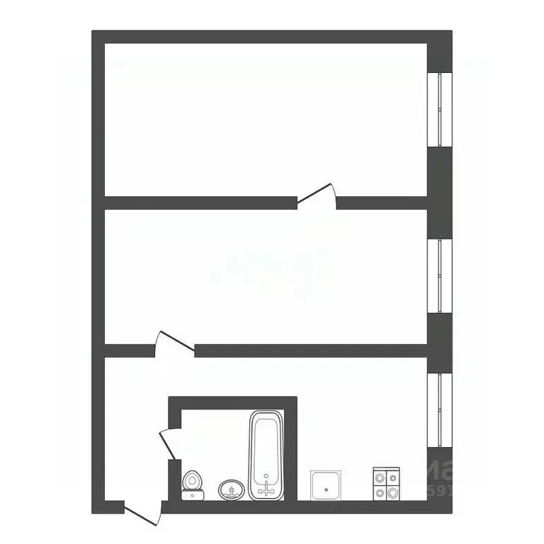 2-к кв. Тульская область, Тула Оружейная ул., 1В (45.0 м) - Фото 0