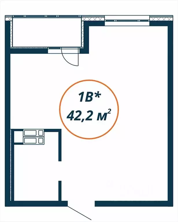 Студия Приморский край, Находка  (42.0 м) - Фото 2