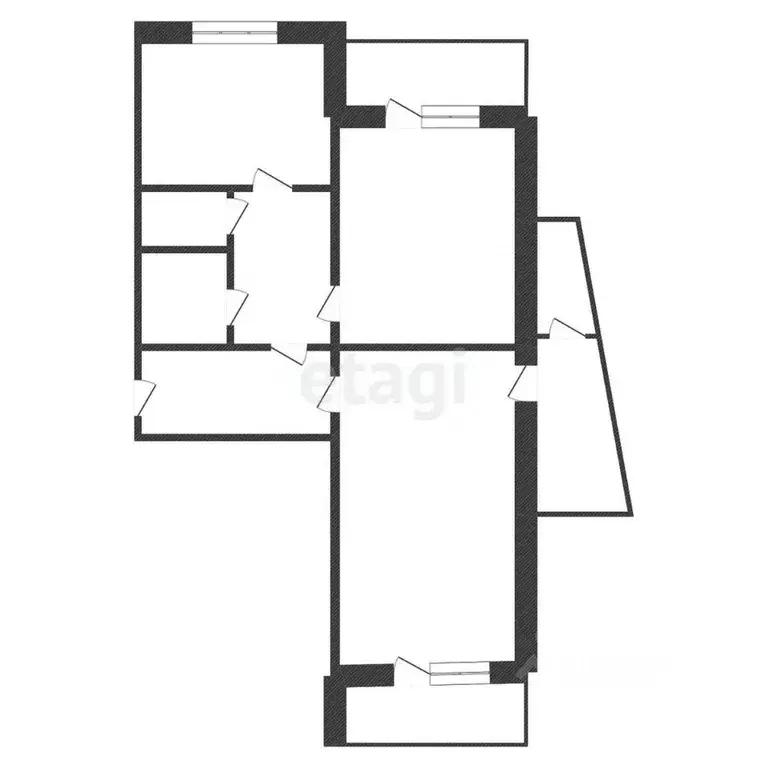 2-к кв. Белгородская область, Белгород ул. Есенина, 12 (51.2 м) - Фото 1