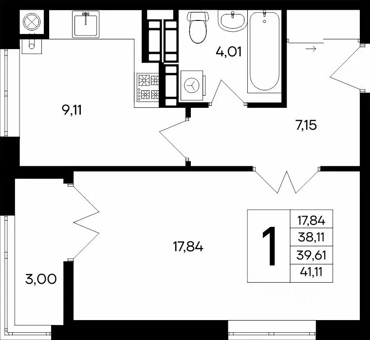 1-к кв. Крым, Евпатория  (41.31 м) - Фото 1
